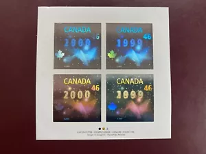 Canada Stamp Pane - 1999 46c CANADA MILLENNIUM ISSUES HOLOGRAM DOVE Pane of 4 - Bild 1 von 1