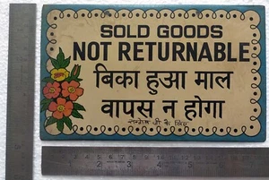 Sold Goods not returnable Vintage Advertising Litho Tin Sign 11.5 cm X 19 cm - Picture 1 of 3