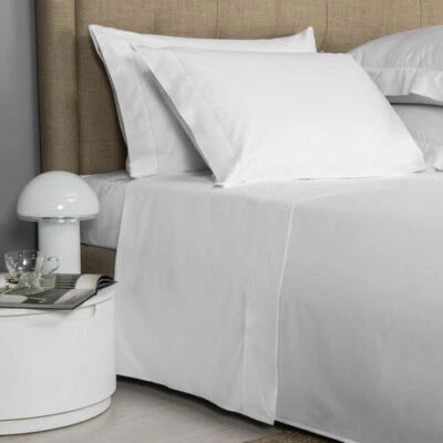 FRETTE LUXURY PERCALE CAL KING 4 PC SHEET SET WHITE NEW WITH TAGS - Image 1 of 4