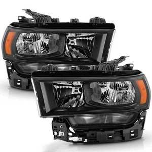 Black Halogen Model Headlights Headlamps Left+Right For 2019-2024 Ram 2500 3500 - Picture 1 of 3