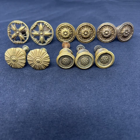 Vintage Drawer Pulls Knobs Cabinet Furniture Hardware Mixed Lot Of Five Sets Cover