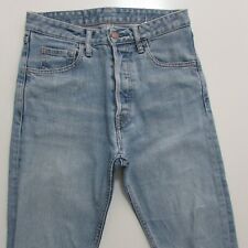 Bassike Jeans Womens Size W24 L27 Classic Crop Blue Denim Distressed BU3005
