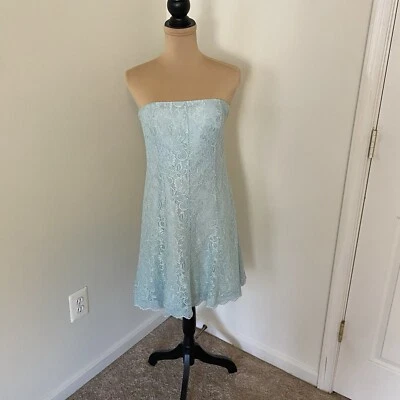 Ann Taylor Silk Women’s Size 4 Lace Strapless Knee Length A-Line Dress EUC - Image 1 of 4