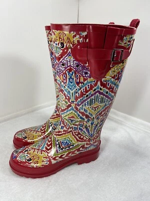 Bota de lluvia alta verde Sakroots nueva sin etiquetas goma plana talla 6 Foto 1 de 4