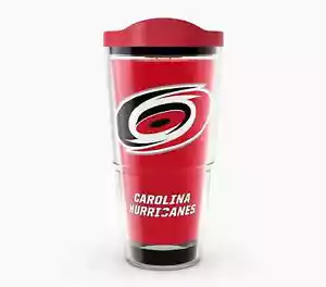 CAROLINA HURRICANES, 24oz DOUBLE WALL, TUMBLER FROM TERVIS WITH LID INCLUDED - Picture 1 of 4