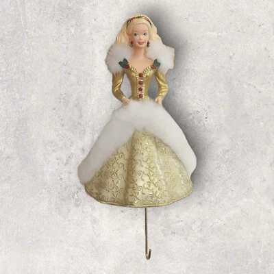 Barbie Sello Navidad Medias Soporte 1995 De Colección Felices Fiestas  Foto 1 de 3