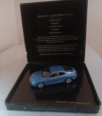 MINICHAMPS Bentley BL315 Continental GT 1:43 Pauls Model Art 2003 Rare VHTF Blue - Image 1 of 4