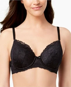 ¡NUEVO CON ETIQUETAS! Sujetador camiseta de encaje INC International Concepts talla 34A cobertura perfecta negro - Imagen 1 de 5