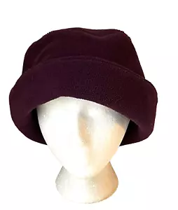 LANDS' END PURPLE FLEECE CUFFED BEANIE BUCKET HAT WOMEN'S SIZE L/XL LARGE XL - Picture 1 of 6