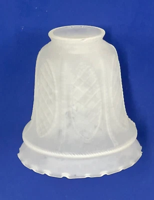 Cristal Esmerilado 2.25" Fitter Satinado VENTILADOR PANTALLA DE VIDRIO Cristalería Victoriana NUEVO 81290 Foto 1 de 4