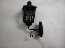 dollhouse miniatures 1:12 Vintage Lantern/light Glass Chimneys Green Trim