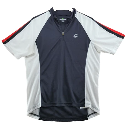 Camiseta deportiva de ciclismo Cannondale para hombre talla L negra/blanca 1/4 cremallera manga corta Foto 1 de 4