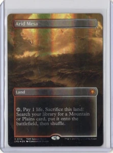 Arid Mesa, Tarkir Dragonstorm M0114 Dragonscale Foil NM Mythic Rare - Picture 1 of 12