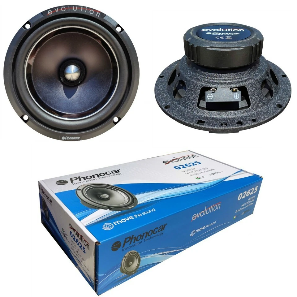 PHONOCAR 02625 Paire Woofer De 16 165 MM Haut-Parleurs Voiture 140W