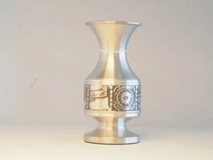 TAUFE EIK ZINN VASE, HERGESTELLT IN NORWEGEN 5-1/2" PLATZ FÜR GRAVUR  - Bild 1 von 4