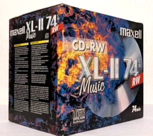 Maxell CD-RW74 / XL-II 74 CD-RW - 10 PACK Audio Music CD RW RE-WRITABLE Discs - Picture 1 of 9