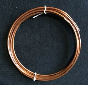 SCHMUCK KÜNSTLERISCHER MASSIVER KUPFER BASTELDRAHT 14 STÄRKE WEICH RUND 5 FUSS LÄNGE   - Bild 1 von 1
