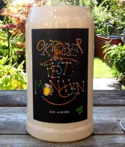 Oktoberfest München - offizieller Maßkrug, Maß, 1l - von 1996 - Bild 1 von 4