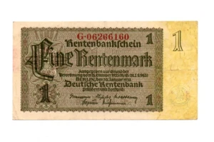 1 RENTENMARK VERY FINE BANKNOTE FROM GERMANY 1937 PICK-173 - Picture 1 of 2