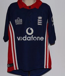 Admiral Vodafone Blue 3 Lions Polo Shirt Jersey Kids Size 7/8 - Picture 1 of 5