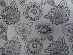 PRESTIGIOSOS TEXTILES "JUNO" 2,2 metros bordado cortina/tela ciega - Imagen 1 de 5