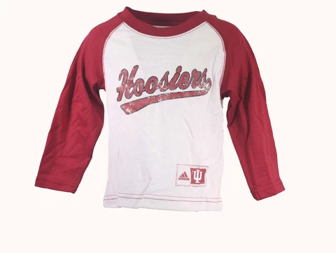 Indiana Hoosiers NCAA Adidas Infant Toddler Size Distressed Long Sleeve Shirt Cover