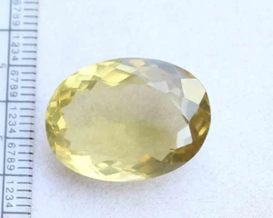 19.70 Ct Oval With Brilliant Cut Natural Yellow Lemon Quartz Loose Gemstone - Picture 1 of 3