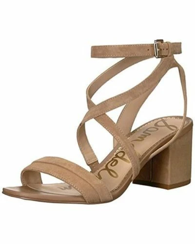 Sam Edelman Women's Sammy Heeled Sandal Tan Size 8.5 Cz7j