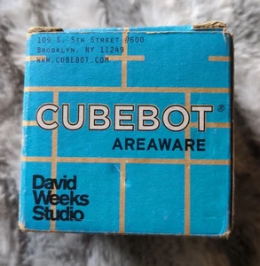 Cubebot David Weeks Studio Areaware Articulating Wooden Robot Puzzle - blue - Picture 1 of 4