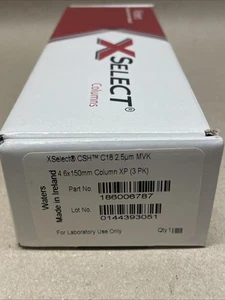 Waters Xselect CSH C18 2.5µm MVK 4.6 x 100mm Column XP 186006787 QTY 2 - Picture 1 of 6