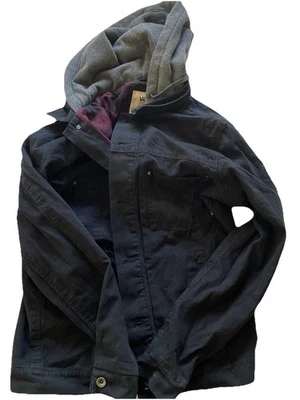 VANS хлопок хаки черный с серый толстовка с капюшоном повседневный на пуговицах куртка размер средний - Изображение 1 из 4