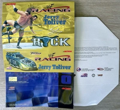 2000 Action 1:24 Diecast Jerry Toliver WWF The Rock Camaro Funny Car *Box Only* - Image 1 of 2