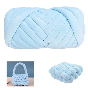 Chunky Yarn for Arm Knitting Crochet Making Blanket Pets House(Light Blue) - Picture 1 of 6