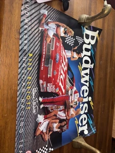 Vintage NASCAR Budweiser Racing Team Poster Bill Elliott & sexy Bud Girls - Bild 1 von 7