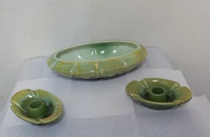 Mid Century Haeger CONSOLE SET 3052 Planter & 3004 CANDLE HOLDERS - Picture 1 of 6