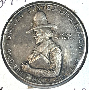 1920 PILGRIM COMMEMORATIVE HALF DOLLAR N277 - Picture 1 of 2