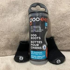 Goo-eez All-Season All-Terrain Rubber Stretch Dog Boots Shoes Size XS Black New - Picture 1 of 5