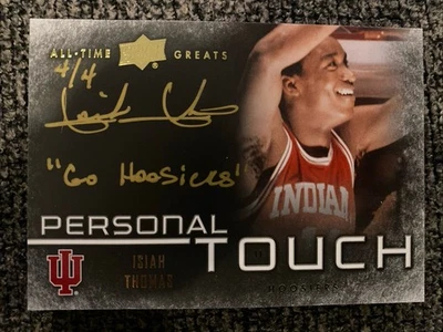 Isiah Thomas 4/4 Auto SSP Go Hoosiers Personal Touch 2013 All Time Greats 🔥🏀💎 Foto 1 de 2