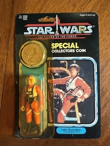 De colección 1984 Star Wars POTF 92 espalda Luke Skywalker piloto y moneda sellada sin usar, en caja Pz182 - Imagen 1 de 11