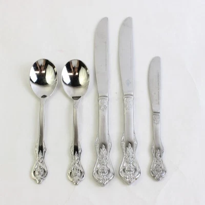 Lote de 5 cubiertos Heritage Mint LTD Royal Alister (ino inoxidable) 2 cucharas 3 cuchillos Foto 1 de 4