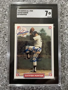 1993 Nabisco All-Star Autographs Jim “Catfish” Hunter SGC 7 - Picture 1 of 2