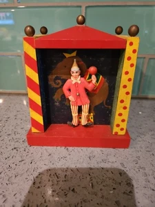 Music Box Vintage Reuge Movimento Musicale Svizzero Danza Circo Clown Funzionante Cancan - Foto 1 di 7