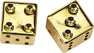 HardDrive Valve Stem Cap - Gold Dice - W99-6217G(2) - Picture 1 of 2