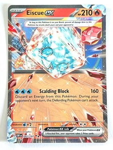 Eiscue ex 042/197 Double Rare Obsidian Flames Pokemon Pack Fresh - Near Mint NM - Picture 1 of 4