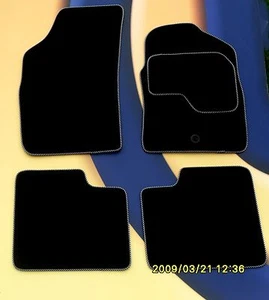 Auto-Fußmatten für BMW 3 F30/F31 2012-2019 SCHWARZ+SILBERRAND 316/8 320/8 330/5+BELÄGE - Bild 1 von 2