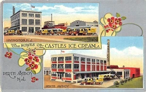 Cartolina Camion Consegna Perth Amboy Irvington NJ "Case dei Castelli Gelato" - Foto 1 di 2