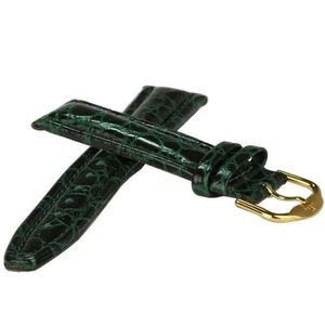 Leder-Uhrband From Jacques Lemans Dark Green 20 MM Wrist Watch Band Wristwatch - Picture 1 of 2