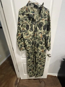 VTG Big Bore Camo 10X Hunting Coveralls Sz Medium Regular 38-40 USA 80s 90s - Picture 1 of 5