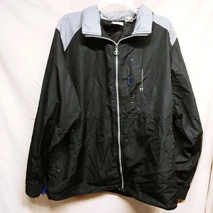 Champion Mens Size XL Black Wind Breaker Zip Out Hood Jacket - Picture 1 of 17
