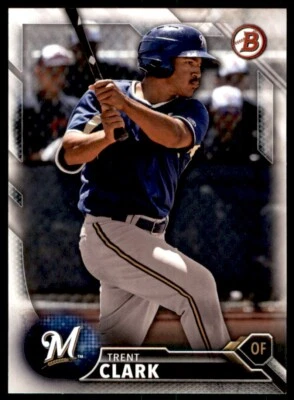 2016 Bowman Draft Picks & Prospects #BD-149 Trent Clark 4 Milwaukee Brewers - Image 1 of 2